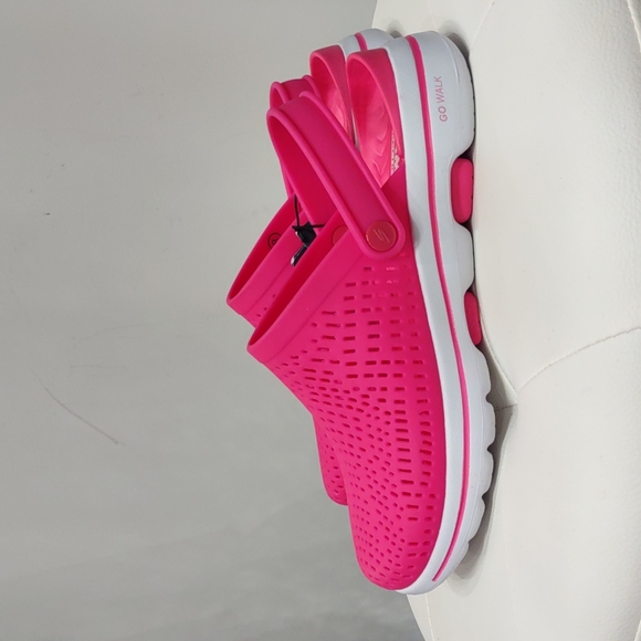 Skechers Foamies Go Walk pink white slides clogs Crocs rare new women's 9 Shoes - Picture 5 of 9
